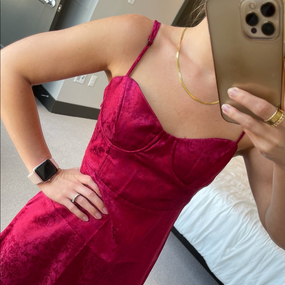 NWT princess polly diva mini deep red dress